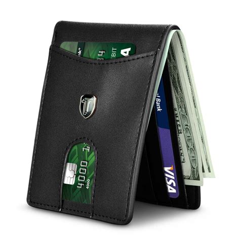 bifold wallet with rfid protection|genuine leather wallet bifold.